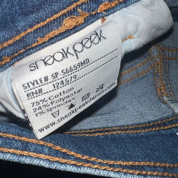 Sneak Peek Small Button Down Denim Skirt - Picture 6 of 8